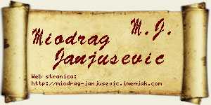 Miodrag Janjušević vizit kartica